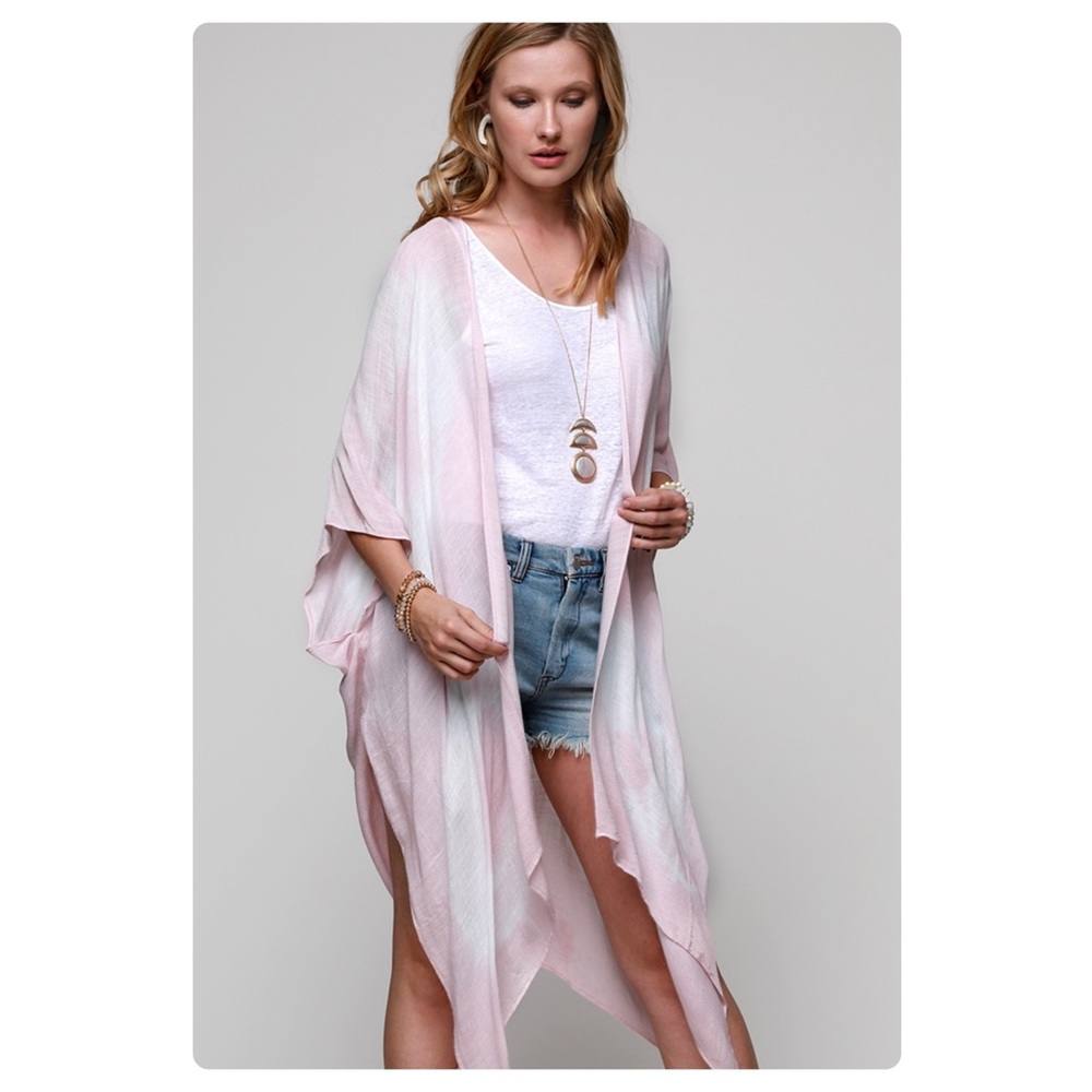 Blush Pink & White Kimono